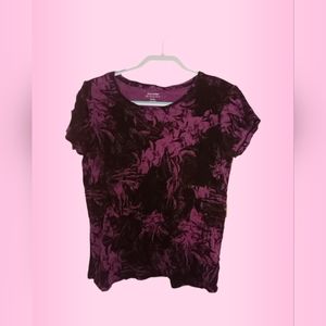 💎 Daisy Fuentes, XL, Floral Print T-shirt